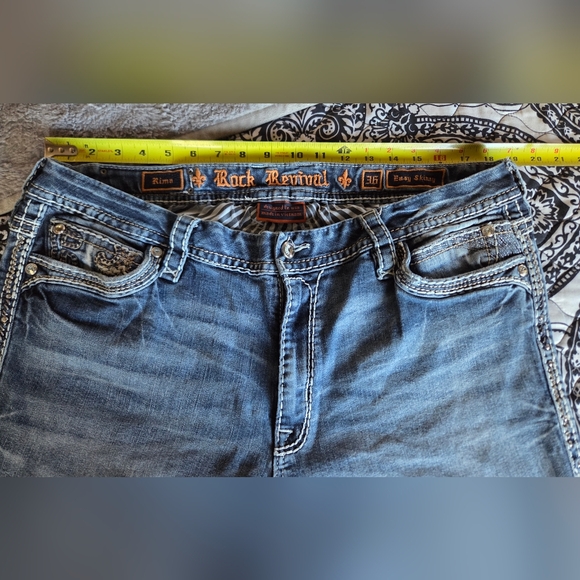 Rock Revival Rima Easy Skinny Women's Embellished Blue Jeans - Picture 7 of 10